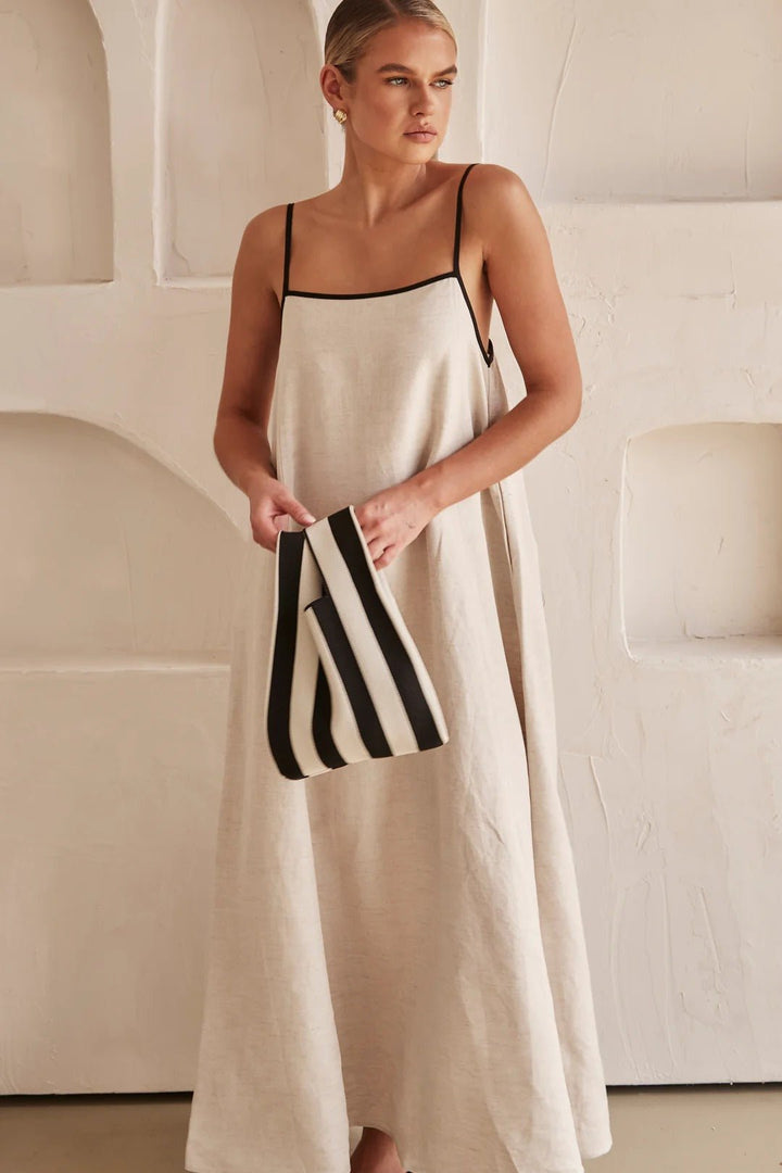 Vorrindel | Women's Linen Summer Maxi Dress - Beige - Image 5