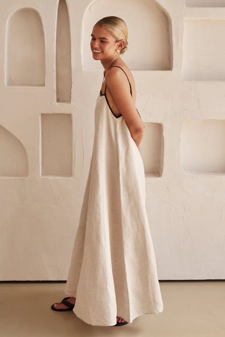 Vorrindel | Women's Linen Summer Maxi Dress - Beige - Image 8