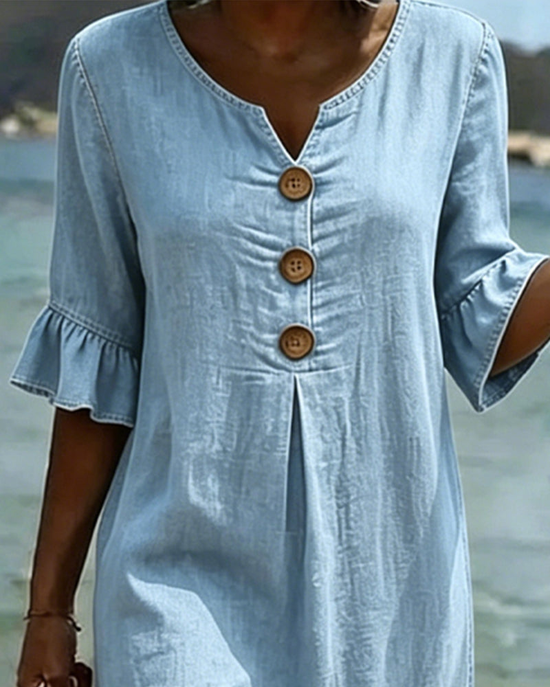 Vorrith | Women's Button Front Midi Sundress - Image 11