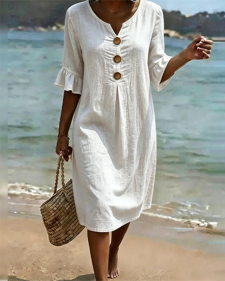 Vorrith | Women's Button Front Midi Sundress - Image 2