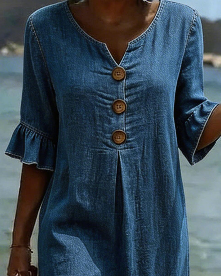 Vorrith | Women's Button Front Midi Sundress - Image 5