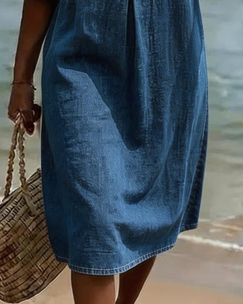 Vorrith | Women's Button Front Midi Sundress - Image 6