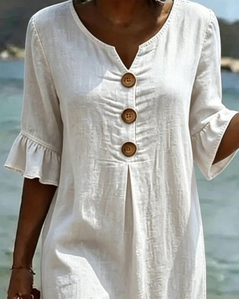 Vorrith | Women's Button Front Midi Sundress - Image 9