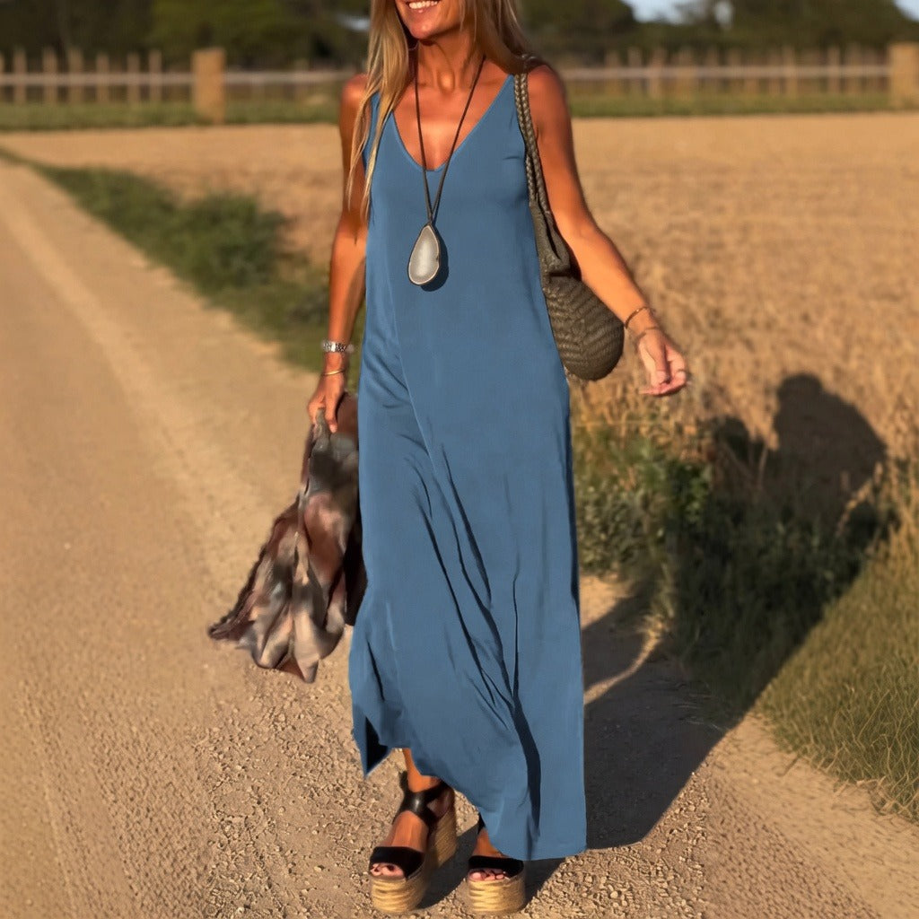 Vossara | Women's Maxi Sundress Sleeveless - Image 2