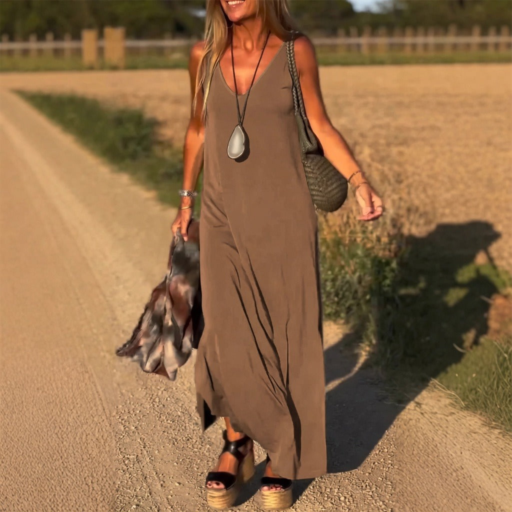 Vossara | Women's Maxi Sundress Sleeveless - Image 4