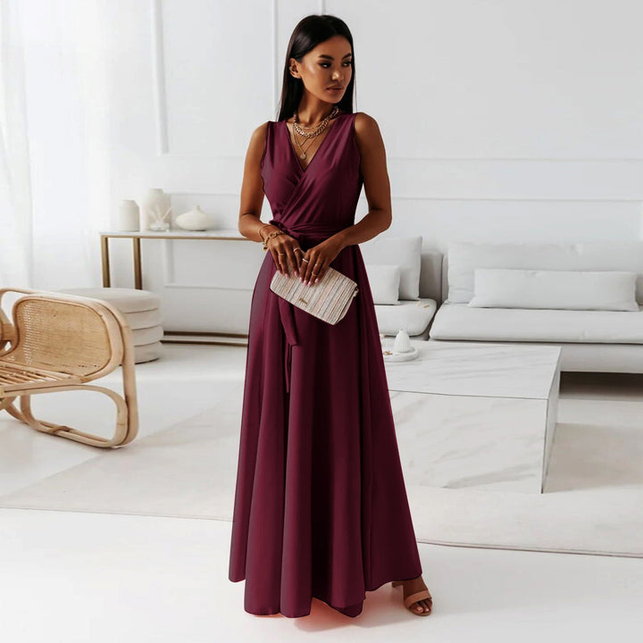 Vossara | Women's Maxi Wrap Dress Formal - Image 3