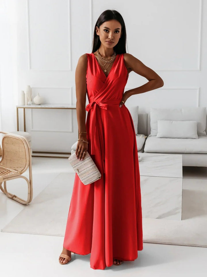 Vossara | Women's Maxi Wrap Dress Formal - Image 4
