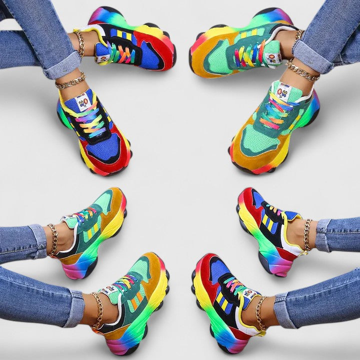 Vyndora | Women's Orthopedic Sneakers Chunky Rainbow - Image 6