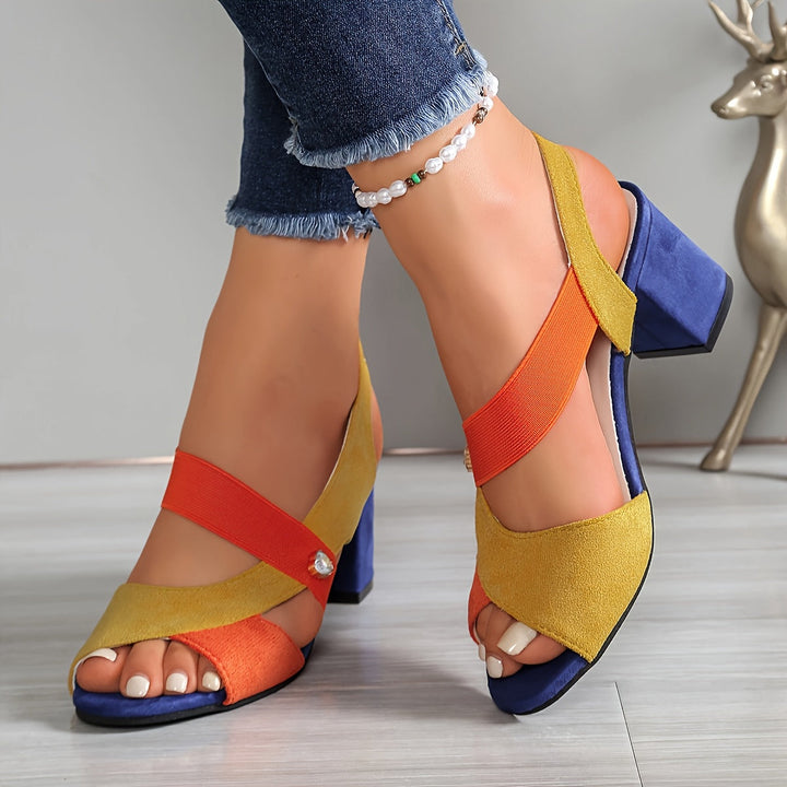 Vyndra | Women's Strappy Block Heel Sandals - Image 4