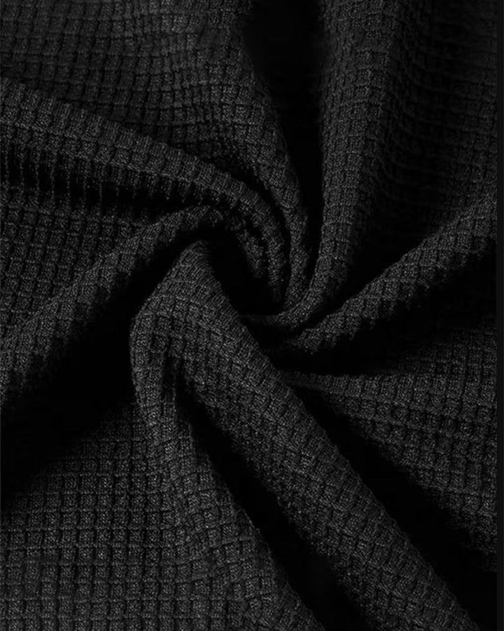 Winifred | Women's Collared Long Sleeve Tunic Sweater - Black - Image 2