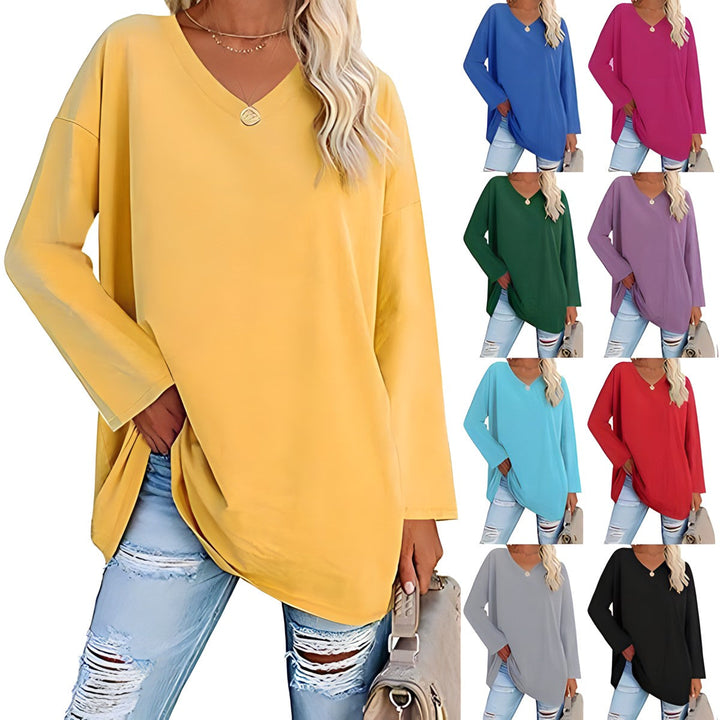 Winifred | Women's V-Neck Long Sleeve Tunic - Image 1