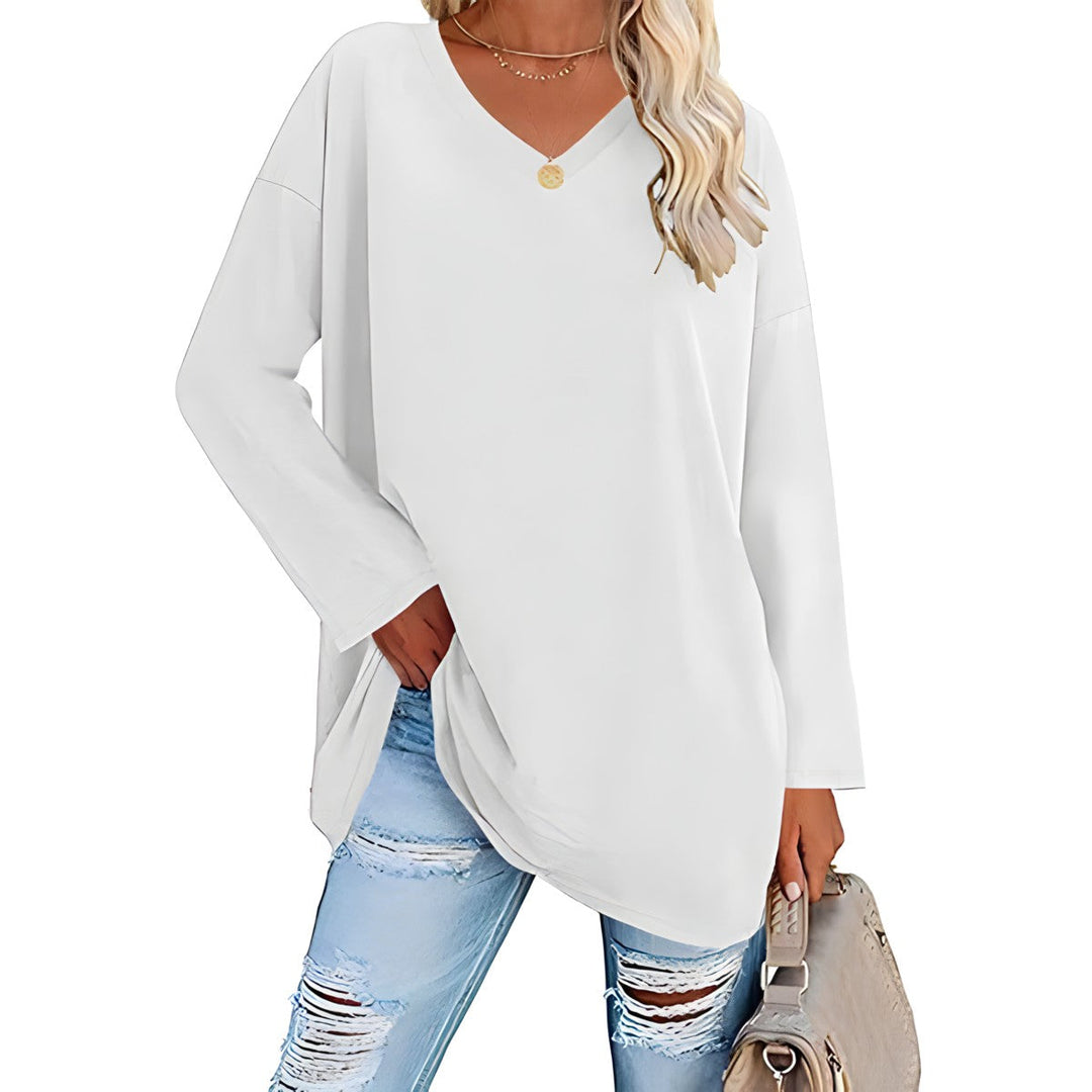 Winifred | Women's V-Neck Long Sleeve Tunic - Image 11