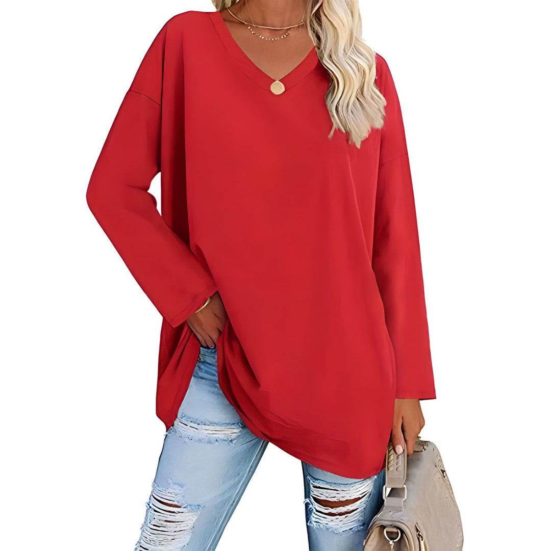 Winifred | Women's V-Neck Long Sleeve Tunic - Image 12