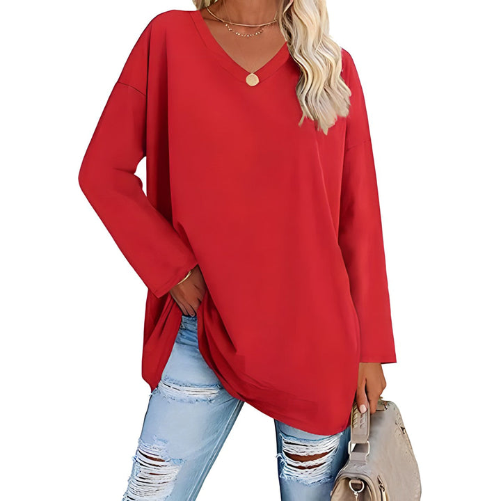 Winifred | Women's V-Neck Long Sleeve Tunic - Image 12