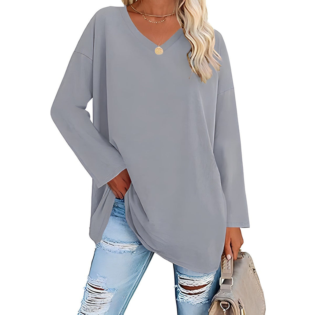 Winifred | Women's V-Neck Long Sleeve Tunic - Image 3