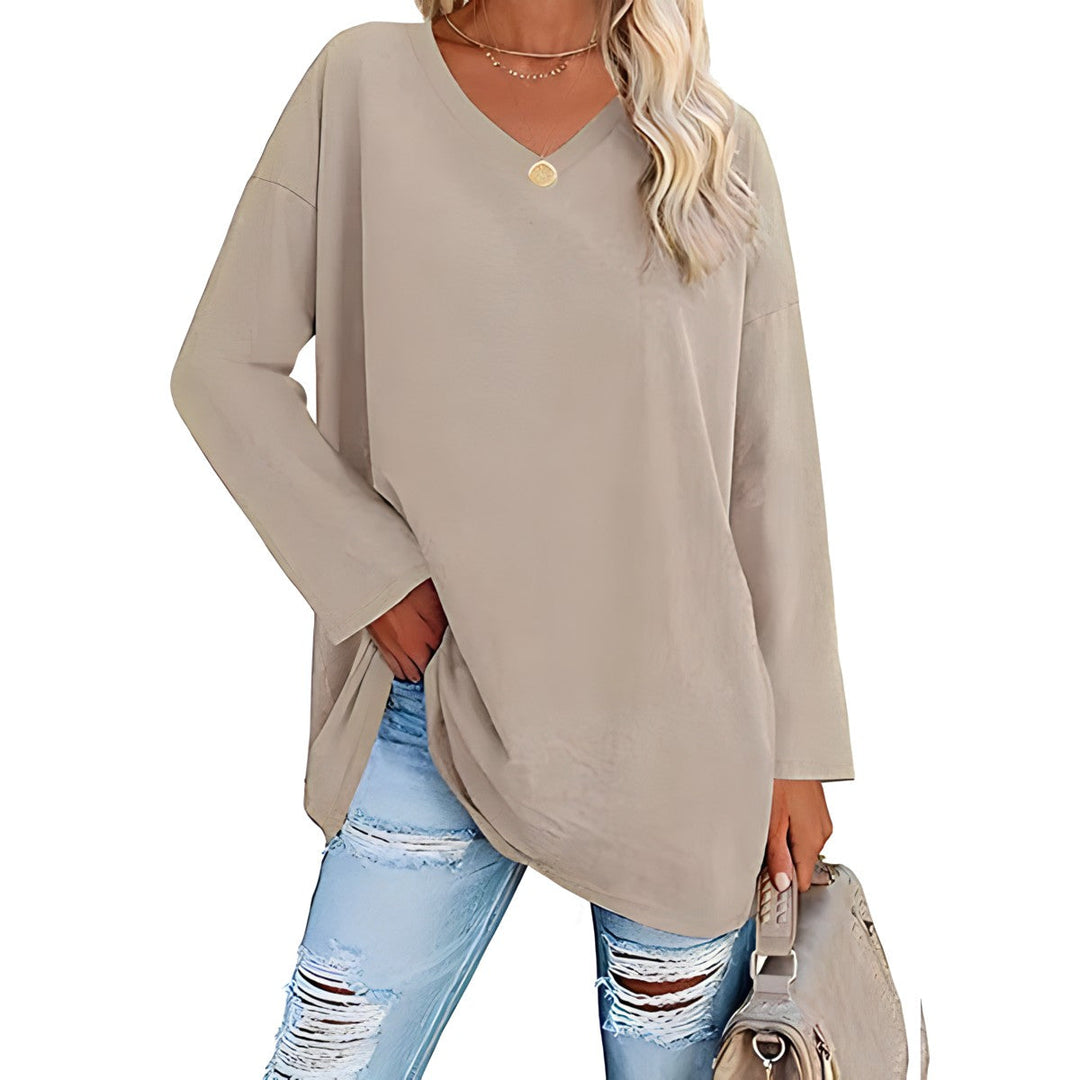 Winifred | Women's V-Neck Long Sleeve Tunic - Image 4