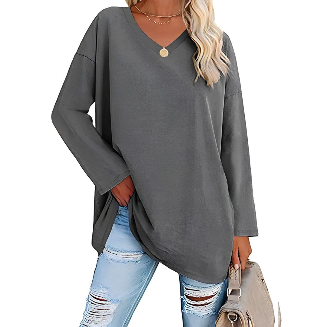 Winifred | Women's V-Neck Long Sleeve Tunic - Image 6
