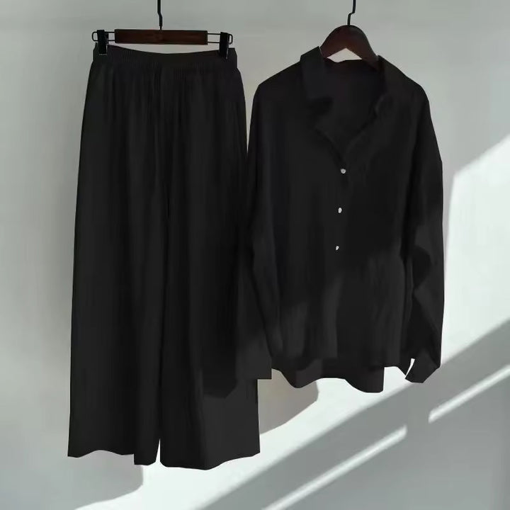 Winselle | Women's Linen Two Piece Set Wide Leg Pants - Image 4