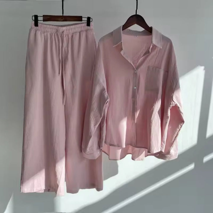 Winselle | Women's Linen Two Piece Set Wide Leg Pants - Image 5