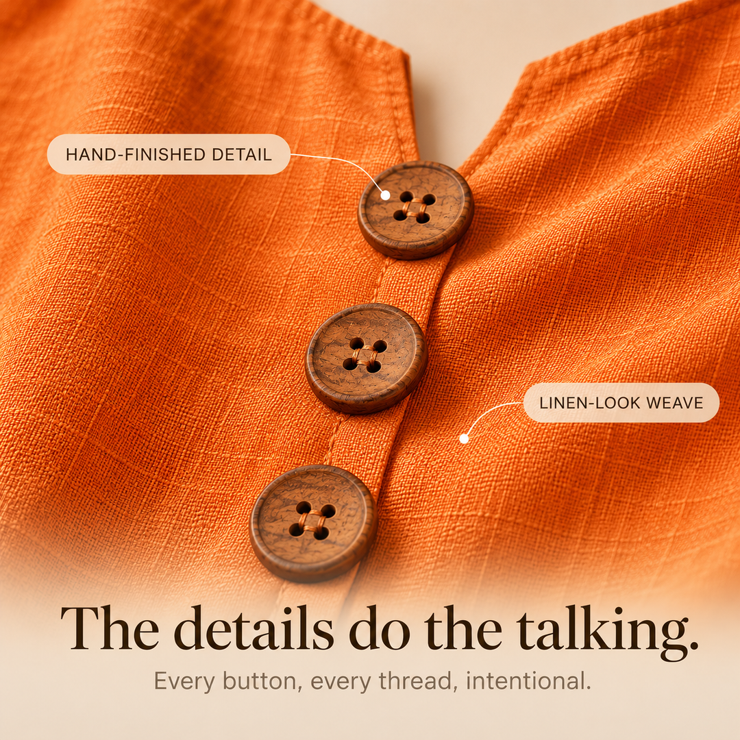 Winslow | Women's Button-Front Ruffle Sleeve Blouse - Orange - Image 12
