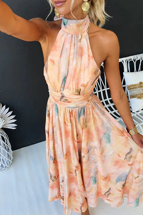 Winslow | Women's Floral Maxi Dress Halter Neck - Image 4