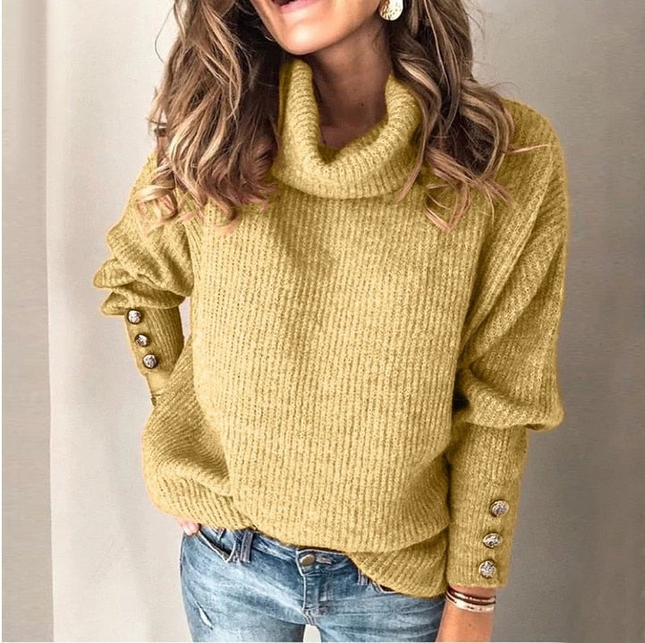 Wisteria | Women's Cowl Neck Long Sleeve Pullover - White - Image 7