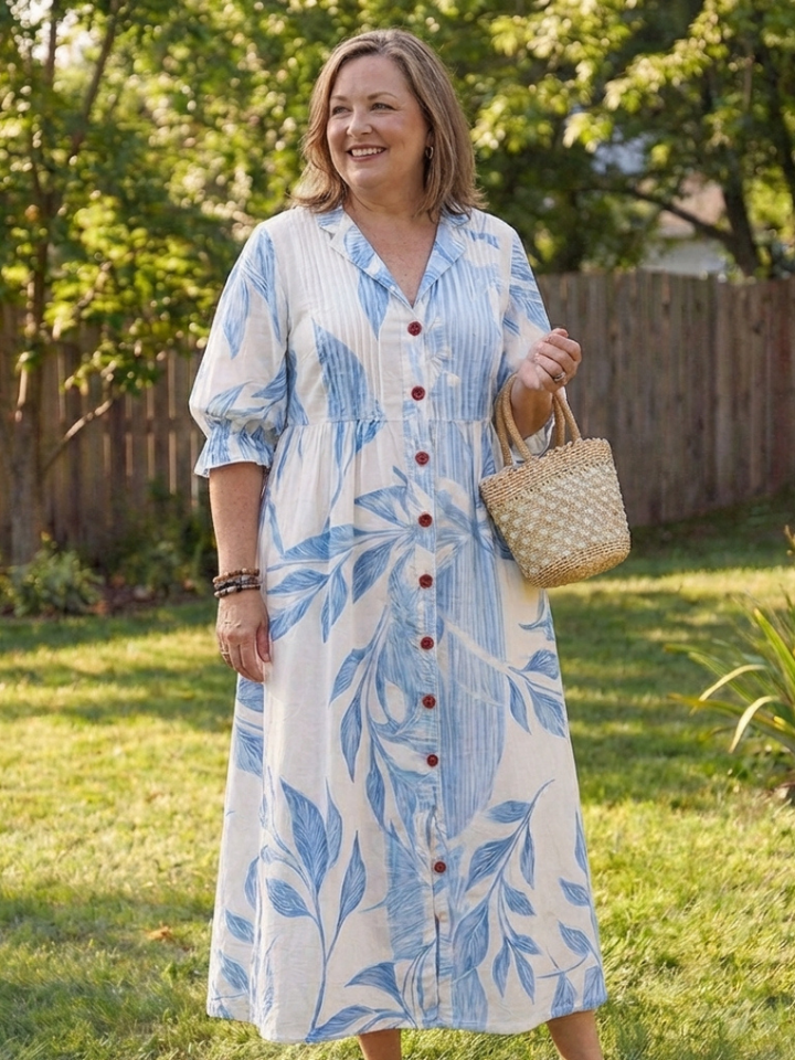 Wisteria | Women's Floral 3/4 Sleeve Maxi Dress - Floral - Image 6