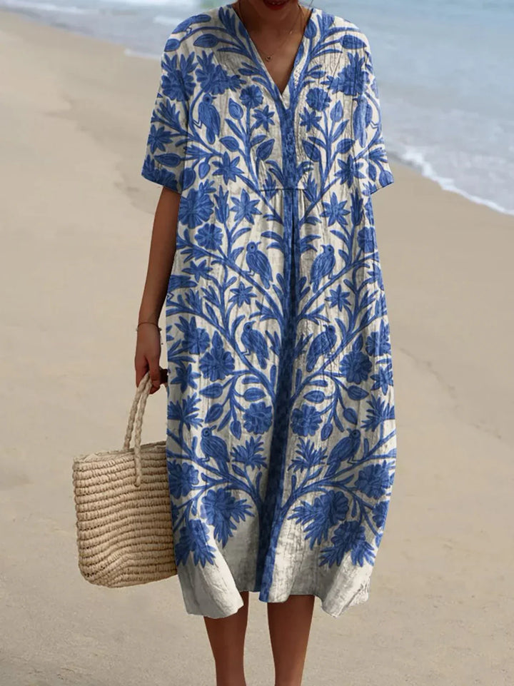 Natalie™ | Blue Embroidered Dress