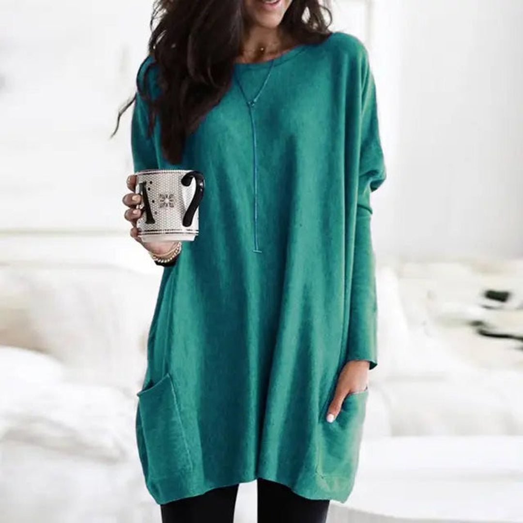 Wren | Women's Oversized Long Sleeve Tunic with Pockets - Image 4