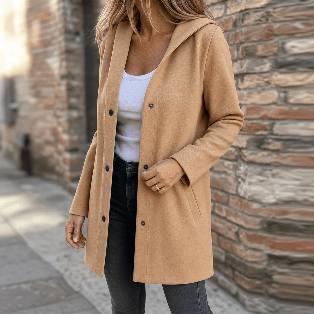 Wrenara | Women's Hooded Cardigan Jacket - Light Grey - Image 12