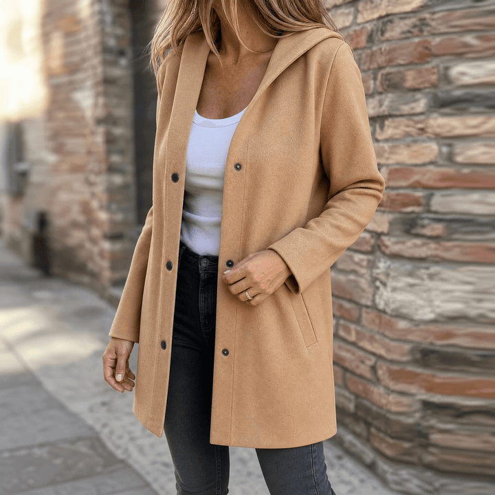 Wrenara | Women's Hooded Cardigan Jacket - Light Grey - Image 12
