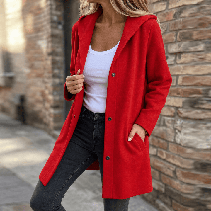 Wrenara | Women's Hooded Cardigan Jacket - Light Grey - Image 14