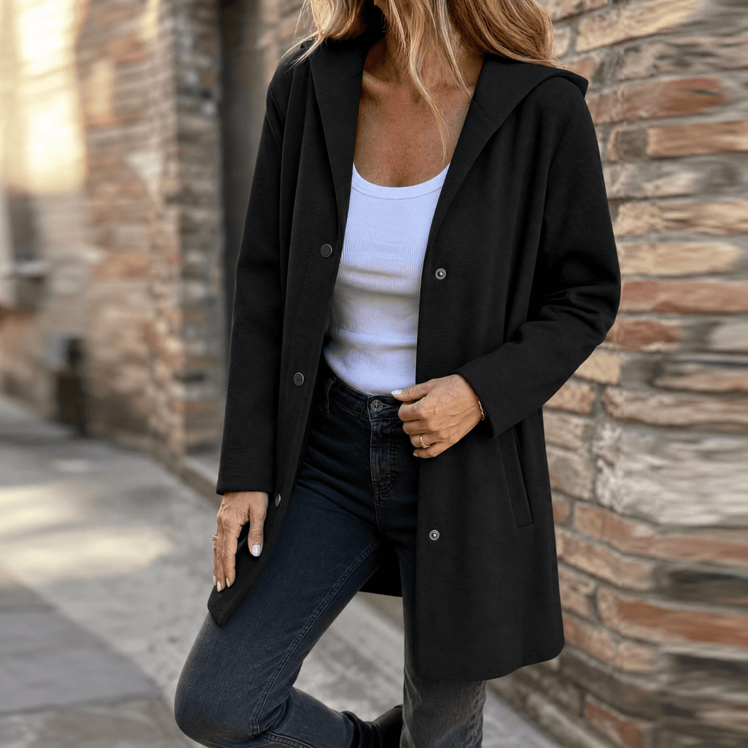 Wrenara | Women's Hooded Cardigan Jacket - Light Grey - Image 15