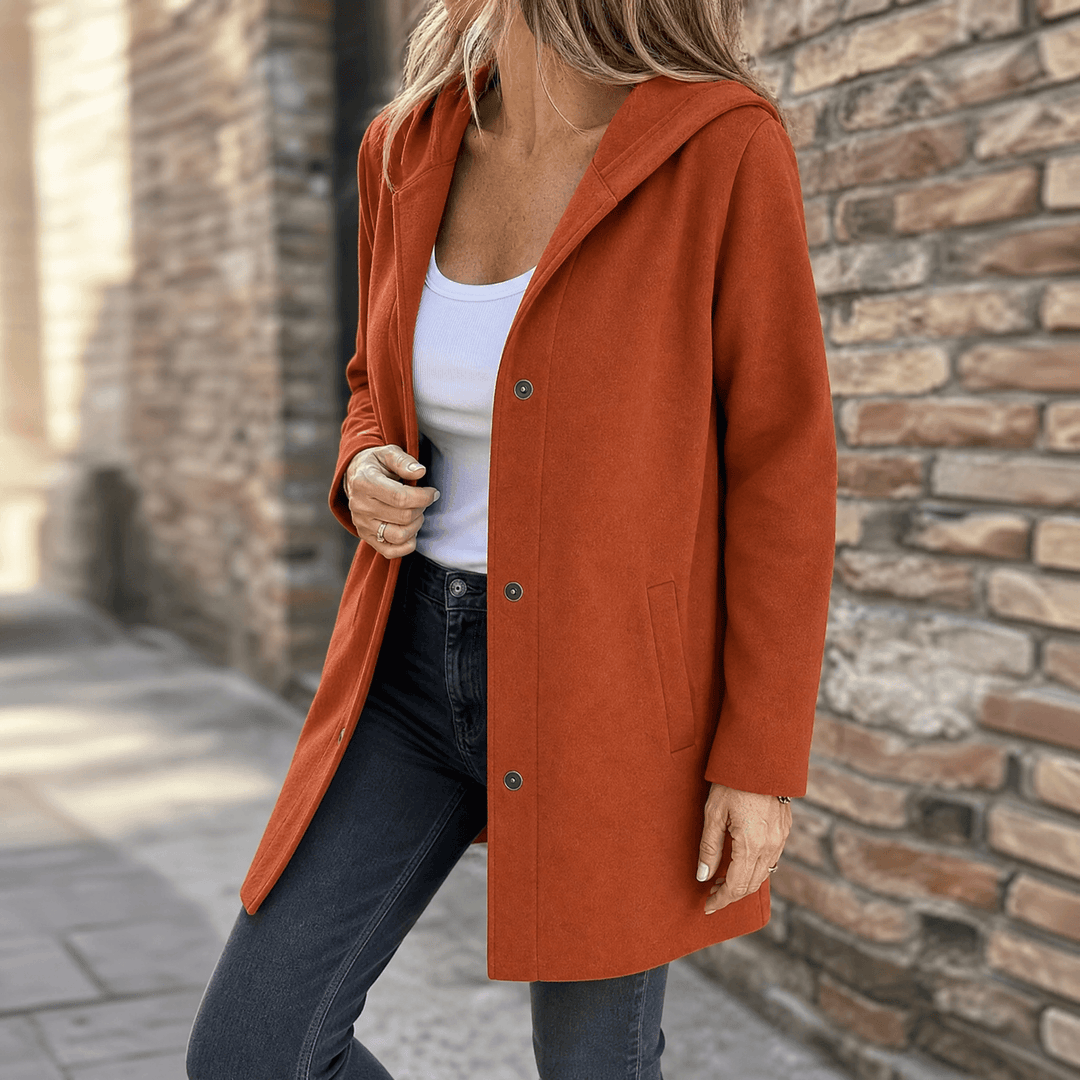 Wrenara | Women's Hooded Cardigan Jacket - Light Grey - Image 16
