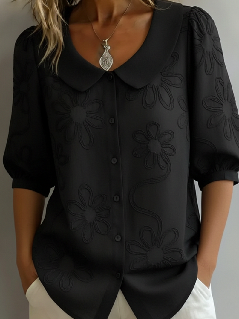 Wrenith | Women's Boho Embroidered Blouse - Yellow - Image 5