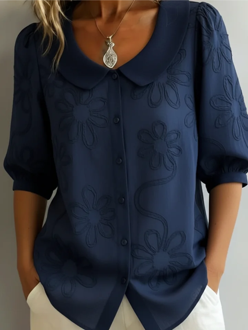 Wrenith | Women's Boho Embroidered Blouse - Yellow - Image 6