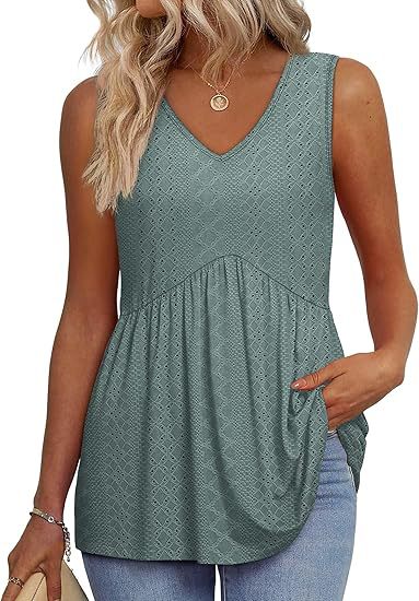 Wrenith | Women's Sleeveless Peplum Tank Top - Black - Image 3