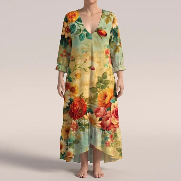 Wrenova | Women's Floral Summer Midi Dress - Image 2