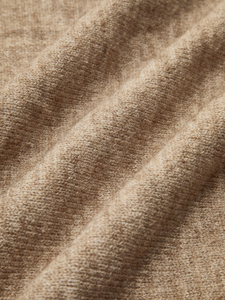 Wrenova | Women's Knit Turtleneck Two Piece Lounge Set - Taupe - Image 6