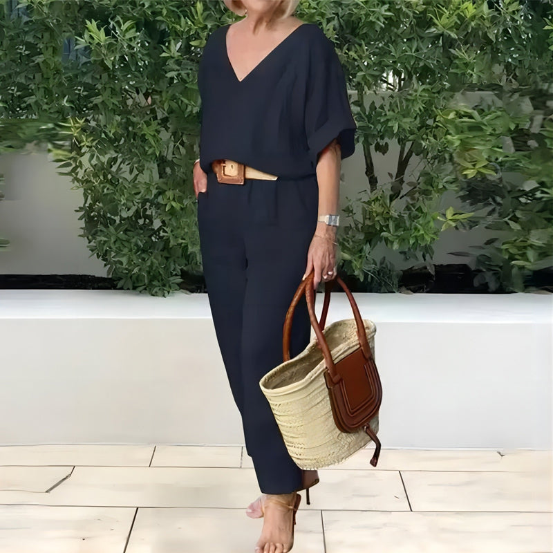 Wrenova | Women's Linen Two Piece Set Top & Pants - Image 9