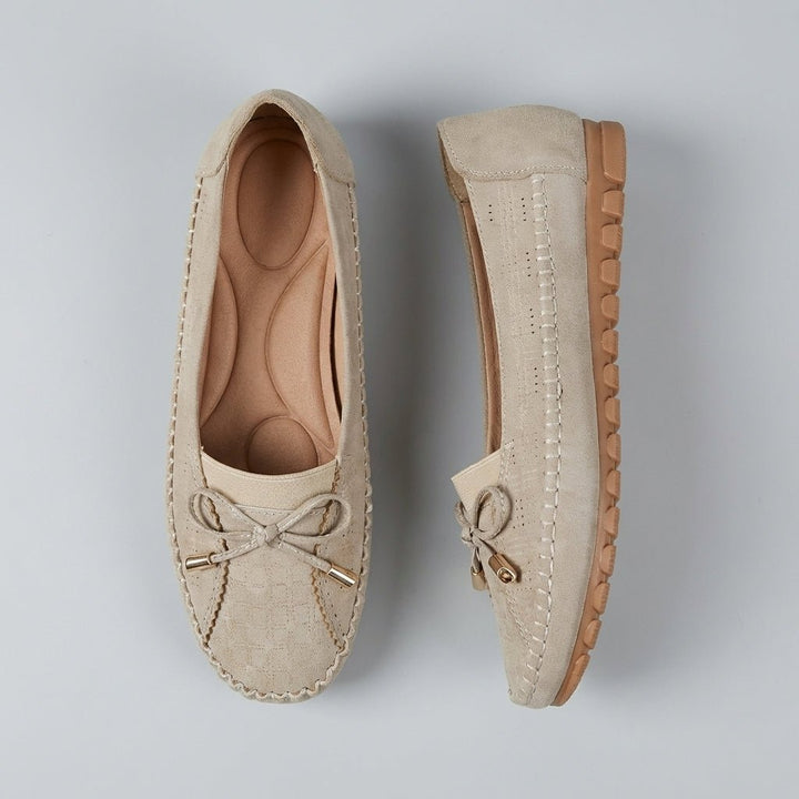 Wrenova | Women's Orthopedic Loafers Perforated Flats - Taupe - Image 5
