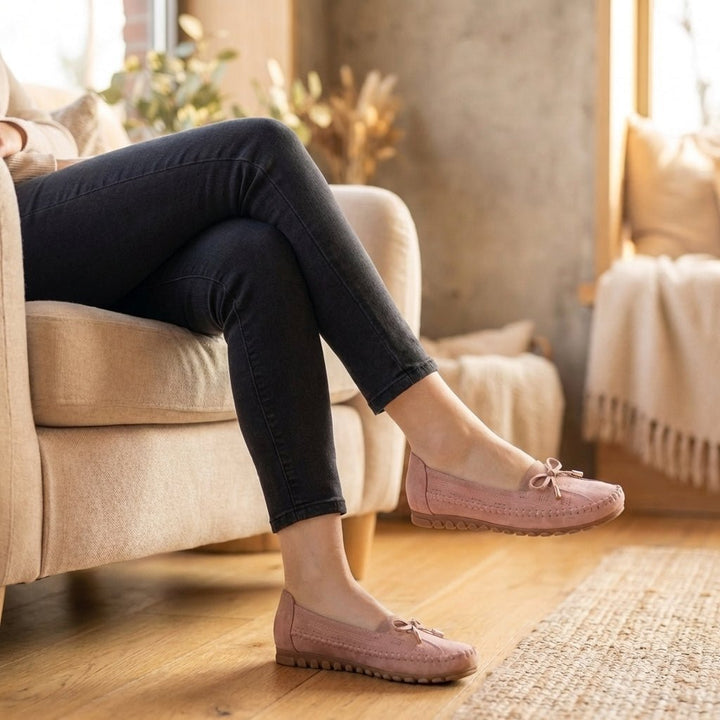 Wrenova | Women's Orthopedic Loafers Perforated Flats - Taupe - Image 8
