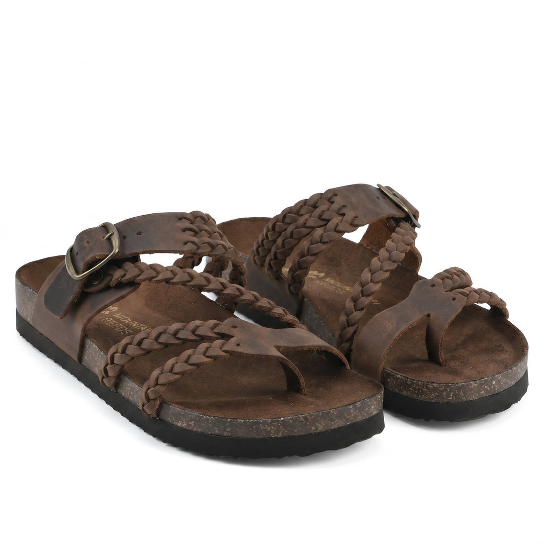 Wrenova | Women's Strappy Braided Sandals - Image 1