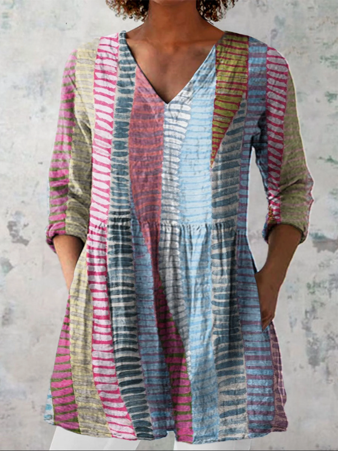 Wyndara | Women's Boho Top V-Neck Tunic - Image 1