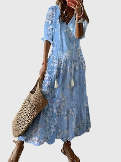 Wyndelle | Women's Boho Print Midi Summer Dress - Image 5