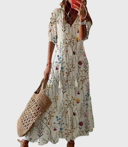 Wyndelle | Women's Boho Print Midi Summer Dress - Image 6