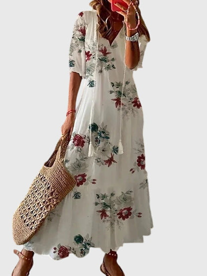 Wyndelle | Women's Boho Print Midi Summer Dress - Image 7