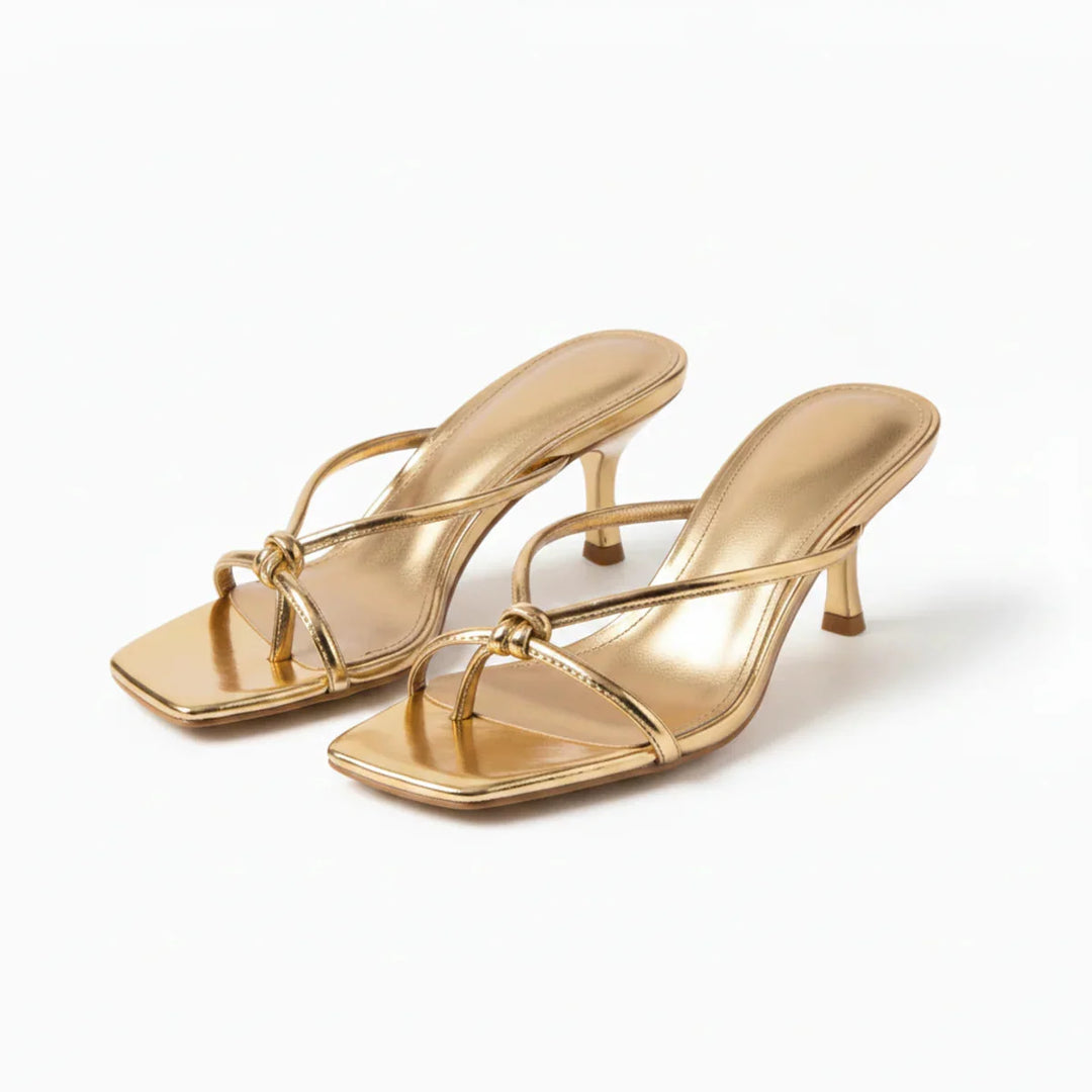 Wyndora | Women's Strappy Heeled Sandals Square Toe - Image 4