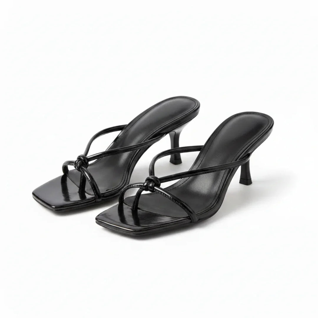Wyndora | Women's Strappy Heeled Sandals Square Toe - Image 6