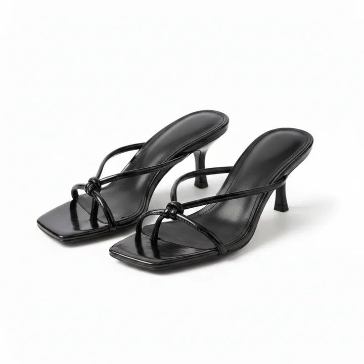 Wyndora | Women's Strappy Heeled Sandals Square Toe - Image 6
